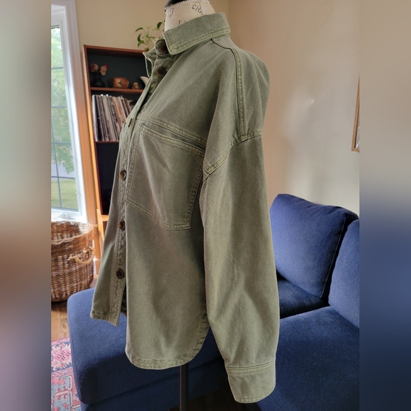 NWOT oversized Khaki chore jacket - Picture 4 of 7